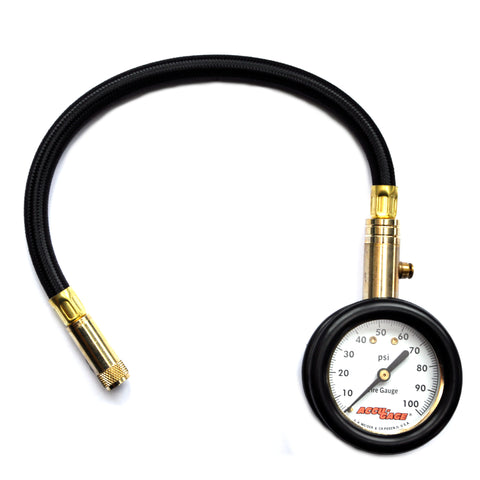 ACCU-GAGE MOTORHOME 100 PSI SCHRADER VALVE TYRE PRESSURE GAUGE