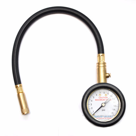 ACCU-GAGE MOTORCROSS 15 PSI SCHRADER VALVE TYRE PRESSURE GAUGE